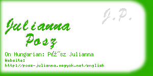 julianna posz business card
